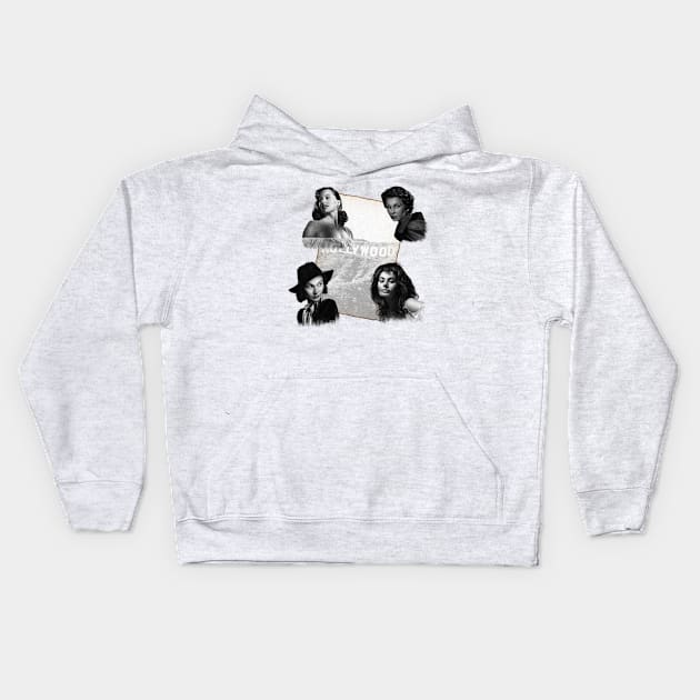 Classic Hollywood Ladies Kids Hoodie by micheleamadesi